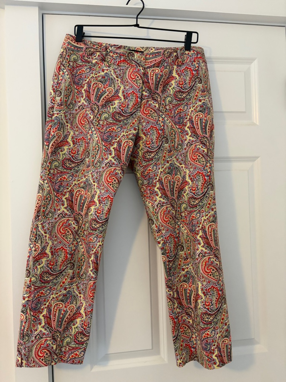 Talbots size 8 paisley slacks. 25inch inseam. Belt loops and back pockets.